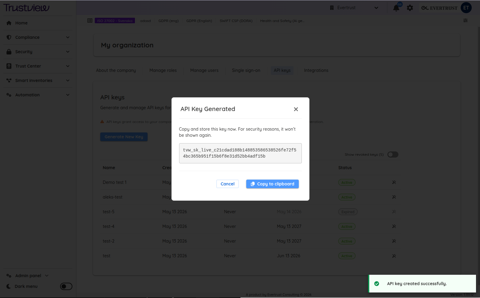 Your API key starting with tvw_sk_live_